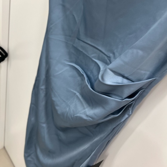 Lulus Dusty Blue Satin Midi Dress - size XS - new, never worn, with tags! - Picture 3 of 8